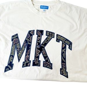 NEW MARKET GRAPHIC TEE TSHIRT MENS INSTAGRAM INFLUENCER STREETWEAR DESIGN IVORY